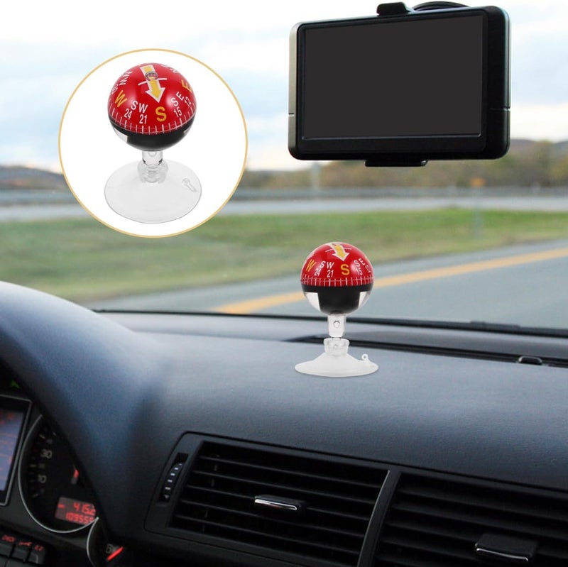 SOLUSTRE Portable Car Compass with Suction Cup Dashboard Digital Compass for Windshield Marine Outdoor Navigation - Image 3